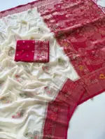 Kc 201 Khadi Crepe Georgette Zari Work Saree Collection