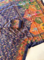 Kc 203 Softy Silk Printed Traditional Wear Saree - Image 2