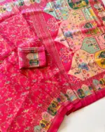 Kc 203 Softy Silk Printed Traditional Wear Saree - Image 5