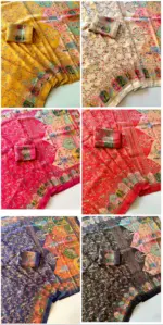 Kc 203 Softy Silk Printed Traditional Wear Saree - Image 6