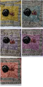 Kc 207 Moss Silk Sequins and Zari Worked Designer Saree Collection - Image 11