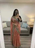 Kc 207 Moss Silk Sequins and Zari Worked Designer Saree Collection - Image 2