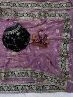 Kc 207 Moss Silk Sequins and Zari Worked Designer Saree Collection - Image 4