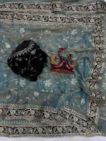 Kc 207 Moss Silk Sequins and Zari Worked Designer Saree Collection - Image 5