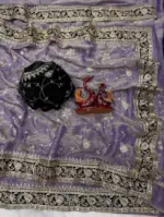 Kc 207 Moss Silk Sequins and Zari Worked Designer Saree Collection - Image 6