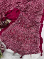 Kc 2082 Soft Crepe Silk Ajrakh Printed Saree Collection - Image 2