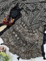 Kc 2082 Soft Crepe Silk Ajrakh Printed Saree Collection - Image 4