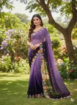 Kc 38 Georgette Sequence Thread Worked Party Wear Saree Collection - Image 5