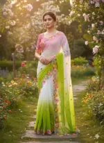 Kc 39 Georgette Sequence Party Wear Saree Collection - Image 5
