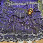 Kc 75 Space Silk Sequence Handworked Designer Saree Collection - Image 7