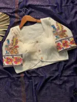 Khadi Vol 3 Khadi Cotton Jari Lining Saree and Blouse Apllic Work Collection - Image 14