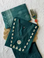 KR 402 Morphich Cotton Mirror Hand Work - Image 2