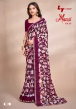 Lt Mansi Vol 1 Micro Renial Casual Wear Saree Collection - Image 3
