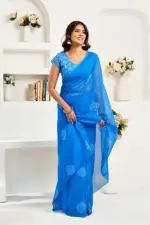 Meera 323 Linen Printed Party Wear Fancy Saree Collection - Image 6