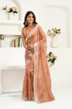 Meera 324 Linen Printed Party Wear Beautiful Saree Collection - Image 8