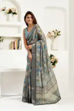 Meera 326 Linen Printed Ready to Wear Fancy Saree Collection