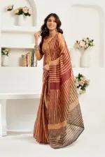 Meera 327 Linen Printed Ready to Wear Beautiful Saree Collection - Image 2