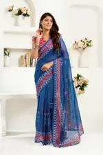 Meera 327 Linen Printed Ready to Wear Beautiful Saree Collection - Image 3