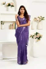 Meera 327 Linen Printed Ready to Wear Beautiful Saree Collection - Image 6