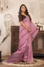 Meera 328 Linen Printed Ready to Wear Fancy Saree Collection - Image 2