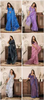 Meera 328 Linen Printed Ready to Wear Fancy Saree Collection - Image 3