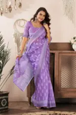 Meera 328 Linen Printed Ready to Wear Fancy Saree Collection - Image 4