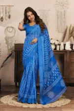 Meera 328 Linen Printed Ready to Wear Fancy Saree Collection - Image 7
