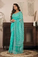Meera 329 Linen Printed Ready to Wear Fancy Saree Collection - Image 2