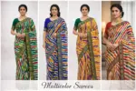 Multi Rangila Georgette Leheriya Printed Fancy Saree Collection - Image 2