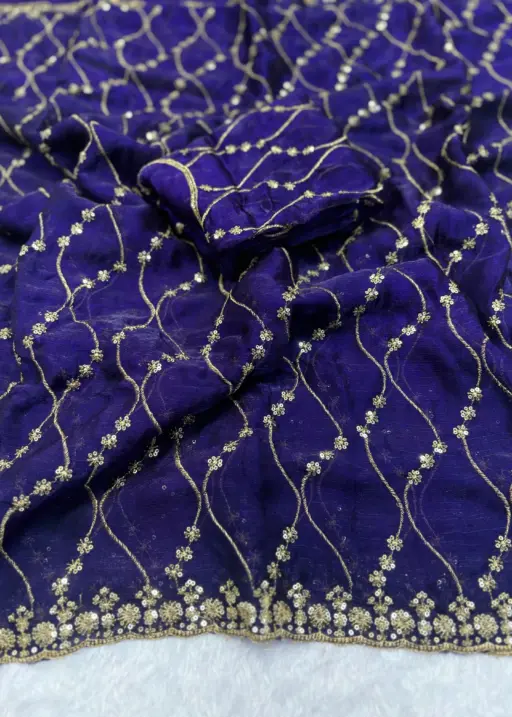 Pallavi Arhaaam Chiffon Sequence Wedding Wear Saree