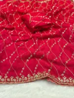 Pallavi Arhaaam Chiffon Sequence Wedding Wear Saree - Image 2