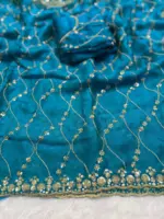 Pallavi Arhaaam Chiffon Sequence Wedding Wear Saree - Image 3
