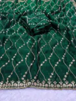 Pallavi Arhaaam Chiffon Sequence Wedding Wear Saree - Image 4