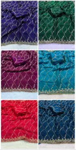 Pallavi Arhaaam Chiffon Sequence Wedding Wear Saree - Image 6