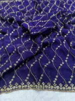 Pallavi Arhaaam Chiffon Sequence Wedding Wear Saree - Image 8