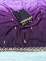 Paris Arhaam Georgette Embriodery Bollywood Saree Collection - Image 3