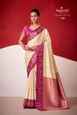 Rajpath Sindhu Ghat Zari Weaving Satin Silk Saree Collection - Image 5