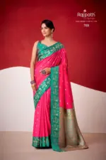 Rajpath Sindhu Ghat Zari Weaving Satin Silk Saree Collection - Image 7