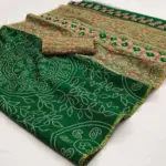 Rajyog Chanderi C 1 to C 12 Linen with Ajarakh Kalamkari Printed Saree - Image 8