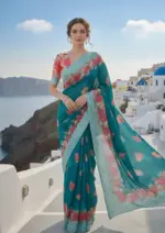 Rajyog R 1 to R 6 Soft Georgette Fancy Saree Collection - Image 13