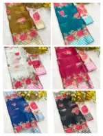 Rajyog R 1 to R 6 Soft Georgette Fancy Saree Collection - Image 4