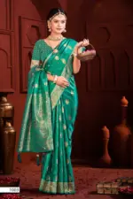 Saroj Bawri Satin Saroski Vol 3 Shimmer Silk Saree Collection - Image 4