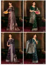 Saroj Butterffly Satin Saroski Vol 1 Satin Silk Saree Collection - Image 2