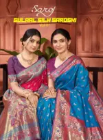 Saroj Gulaal Silk Saroski Vol 1 Soft Silk Saroski Worked Saree Collection