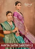 Saroj Navya Satin Saroski Vol 2 Festival Wear Silk Saree Collection