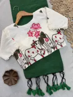 Sccf Pichwai Khadi Cotton Embroidered Pichwai Saree Collection - Image 3