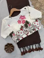 Sccf Pichwai Khadi Cotton Embroidered Pichwai Saree Collection - Image 5