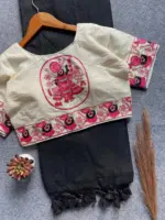 Sccf Shreenath Khadi Cotton Hand Work Saree Collection - Image 6