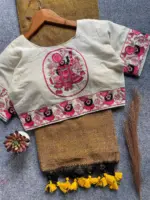 Sccf Shreenath Khadi Cotton Hand Work Saree Collection - Image 7