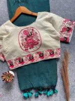 Sccf Shreenath Khadi Cotton Hand Work Saree Collection - Image 8